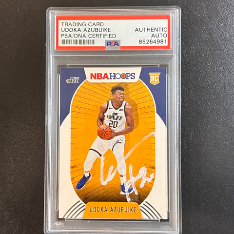 2020-21 Panini Hoops #213 Udoka Azubuike AUTO Signed Card PSA/DNA Encapsulated Jazz RC