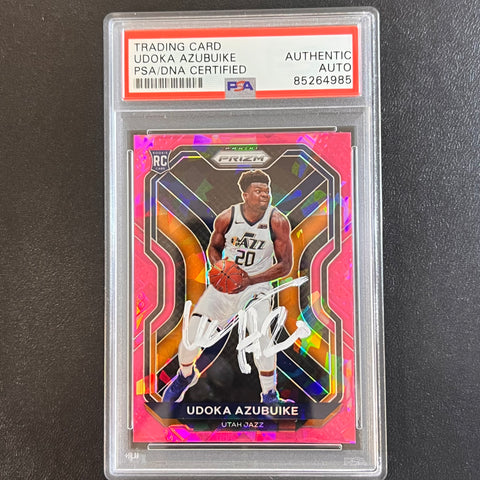 2020-21 Panini Prizm #267 Udoka Azubuike AUTO Signed Card PSA/DNA Encapsulated Jazz