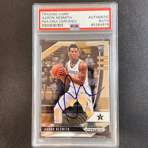 2020 Panini Prizm Draft Picks #15 Aaron Nesmith Signed Card AUTO PSA Slabbed RC Vanderbilt