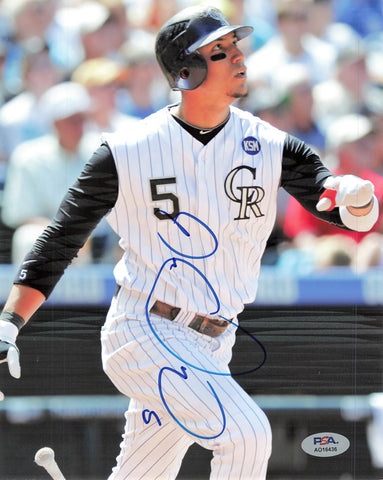 Carlos Gonzalez signed 8x10 photo PSA/DNA Colorado Rockies Autographed