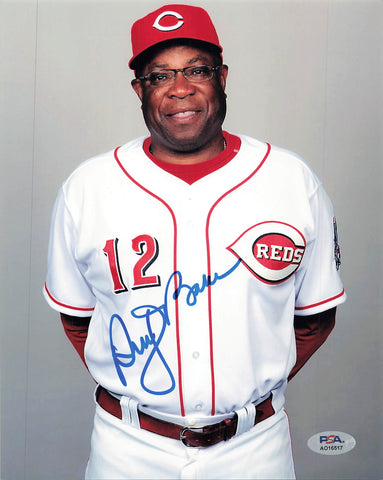 Dusty Baker signed 8x10 photo PSA/DNA Reds Autographed