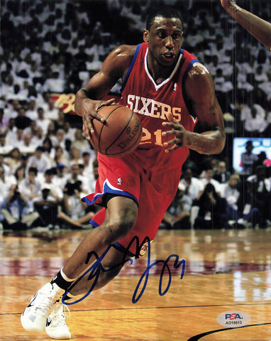 Thaddeus Young signed 8x10 photo PSA/DNA Philadelphia 76ers Autographed