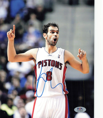 Jose Calderon signed 8x10 photo PSA/DNA Detroit Pistons Autographed