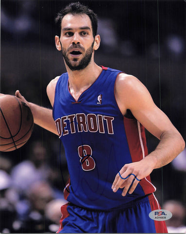 Jose Calderon signed 8x10 photo PSA/DNA Detroit Pistons Autographed