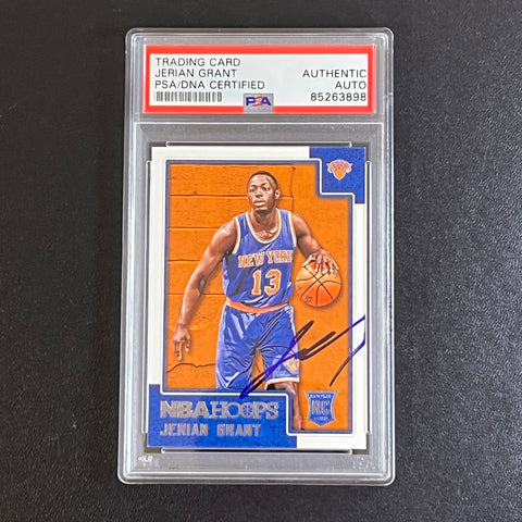 2015 NBA Hoops #287 JERIAN GRANT Signed Card AUTO PSA Slabbed RC Rookie