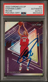 2022 Panini-Chronicles Recon Draft Picks #21 Stephen Curry Signed PSA Authentic AUTO 9 Slabbed Warriors/Davidson