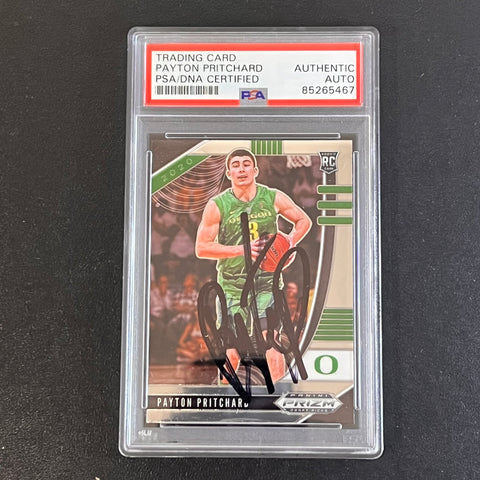 2020 Panini Prizm Draft Picks #76 Payton Pritchard Signed Card PSA Slabbed RC Celtics