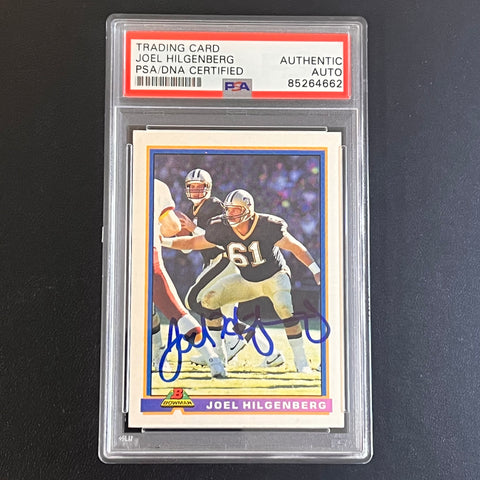 1991-92 Topps Bowman #347 Joel Hilgenberg Signed Card PSA Slabbed Auto Saints