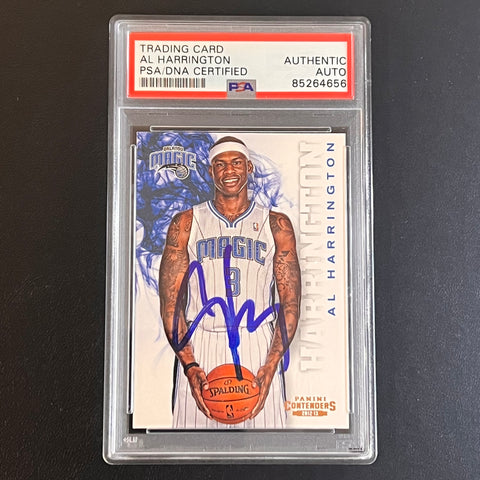 2012-13 Panini Contenders #42 Al Harrington Signed Card AUTO PSA Slabbed Magic