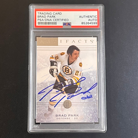 2014-15 Upper Deck NHL Artifacts #36 Brad Park Signed Card AUTO PSA Slabbed Bruins