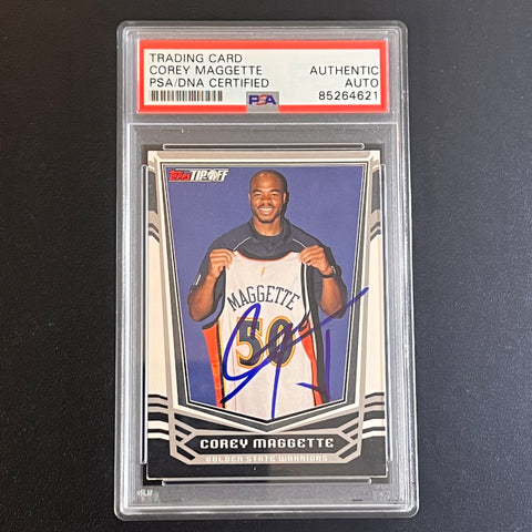 2009-2010 Topps Tip-Off #26 Corey Maggette Signed Card AUTO PSA Slabbed Warriors