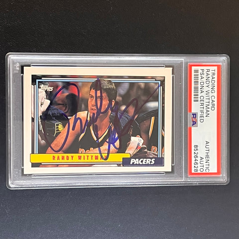 1992-93 Topps #56 Randy Wittman Signed Card AUTO PSA Slabbed Pacers