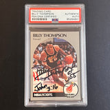 1990-1991 NBA Hoops #172 Billy Thompson Signed Card AUTO PSA Slabbed Heat