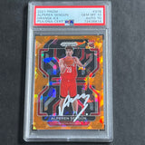 2021-22 Panini Prizm Orange Ice #318 Alperen Sengun Auto 10 Card 10 PSA Slabbed RC Rockets