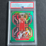 2021-22 Panini Prizm Green #318 Alperen Sengun Auto 10  Card 9 PSA Slabbed RC Rockets