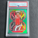 2021-22 Panini Prizm Green #318 Alperen Sengun Auto 10 Card 10 PSA Slabbed RC Rockets
