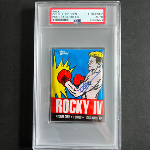 1985 Topps Rocky IV Signed Pack Dolph Lundgren PSA Ivan Drago