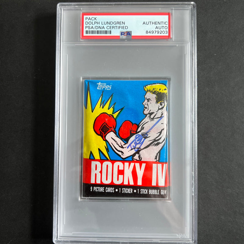 1985 Topps Rocky IV Signed Pack Dolph Lundgren PSA Ivan Drago