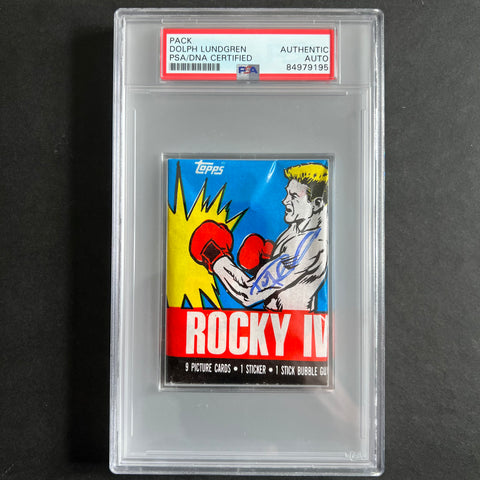 1985 Topps Rocky IV Signed Pack Dolph Lundgren PSA Ivan Drago