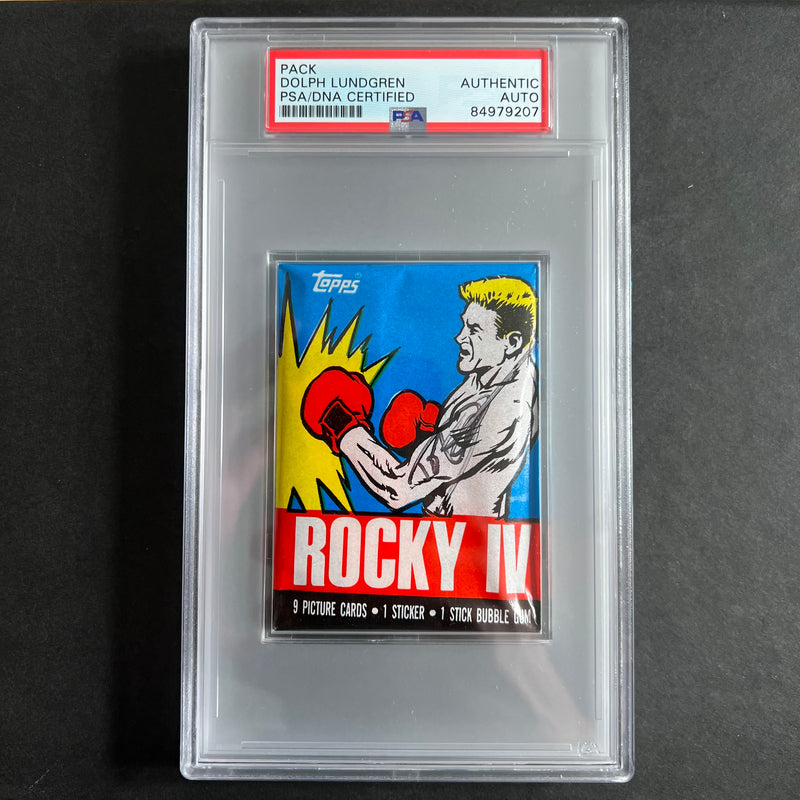 1985 Topps Rocky IV Signed Pack Dolph Lundgren PSA Ivan Drago