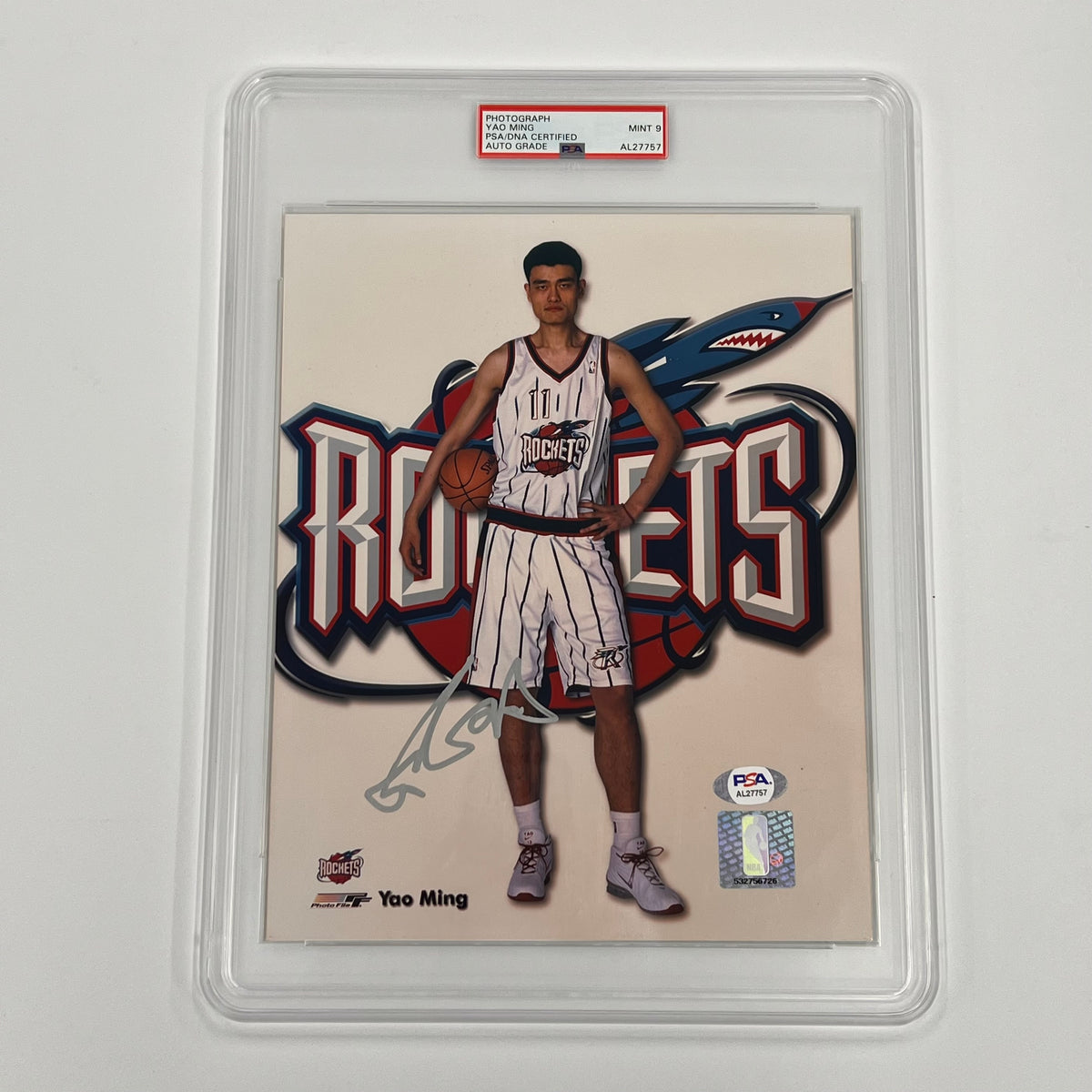 Catch The Young ナミョン　サイン入り ポラロイド　jjmuze Yao Ming Signed 8x10 Photo PSA/DNA MINT 9 Slabbed Houston Rockets