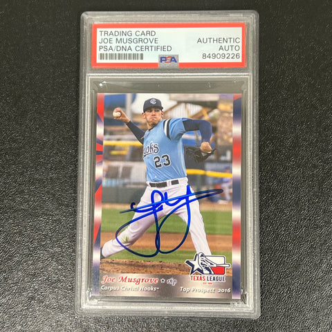 2016 Texas League Joe Musgrove Signed Card PSA Slabbed AUTO Corpus Christi Hooks