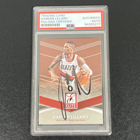 2014-15 Panini Donruss #47 Damian Lillard Signed AUTO PSA Slabbed Blazers