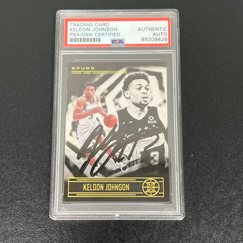 2020-21 Panini Illusions #6 Keldon Johnson Signed Card AUTO PSA Slabbed Spurs