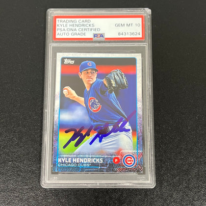 2015 Topps #354 Kyle Hendricks signed card PSA/DNA AUTO 10 Chicago Cubs