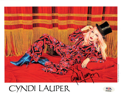 Cyndi Lauper signed 8x10 photo PSA/DNA Autographed Musician