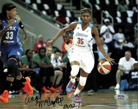 ANGEL McCOUGHTRY Signed 8x10 Photo PSA/DNA Autographed Atlanta Dream