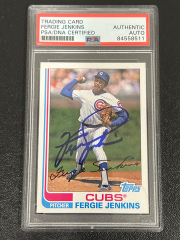 2017 Topps #106 Fergie Jenkins Signed Card AUTO PSA Slabbed Cubs