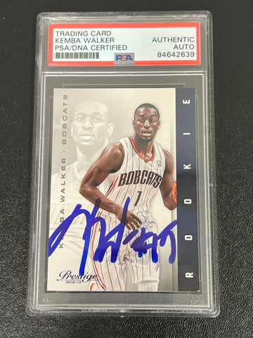 2012 Panini Prestige #156 Kemba Walker Signed Card AUTO PSA Slabbed RC Bobcats