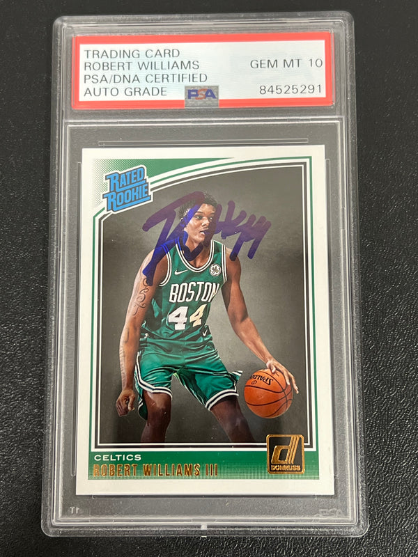 2018-19 Panini Donruss Rated Rookie #167 Robert Williams III Signed Card AUTO 10 PSA/DNA Slabbed RC Celtics