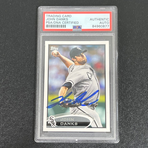 2012-13 Topps #311 John Danks Signed Card PSA Slabbed AUTO White Sox