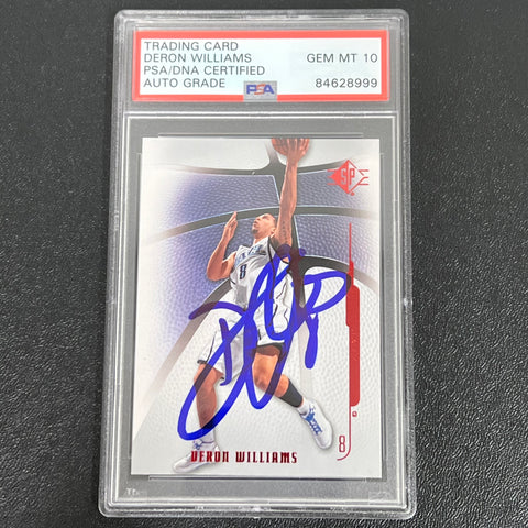 2008-09 Upper Deck SP #70 Deron Williams Signed Card AUTO 10 PSA Slabbed Jazz