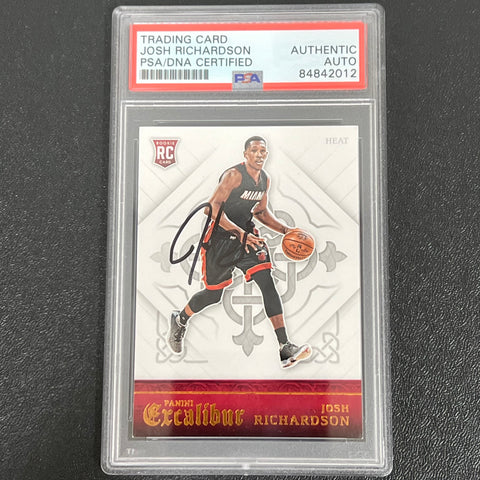 2015-16 Panini Excalibur #169 Josh Richardson Signed Card AUTO PSA Slabbed Heat