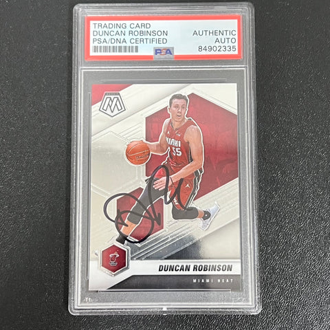 2020-21 Panini Mosaic #28 Duncan Robinson Signed Card AUTO PSA Slabbed Heat