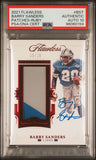 2021 Panini Flawless Patches-Ruby #BST Barry Sanders Signed AUTO 10 Slabbed Lions