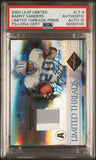 2004 Leaf Limited Threads-Prime #LT-9 Barry Sanders Signed Card PSA AUTO 10 Slabbed Lions