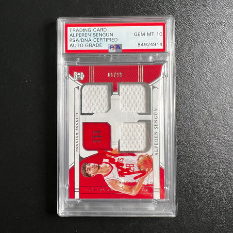 2021-22 Panini National Treasures #RTM-ASP Alperen Sengun Auto 10  PSA Slabbed RC