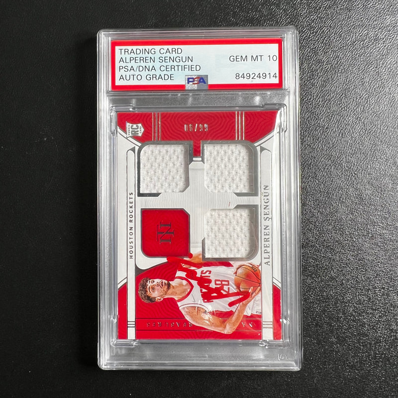2021-22 Panini National Treasures #RTM-ASP Alperen Sengun Auto 10  PSA Slabbed RC