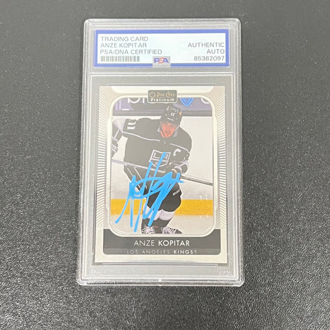 2021-22 O Pee Chee #197 Anze Kopitar Signed Card AUTO PSA/DNA slabbed Kings