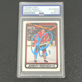 1990 O Pee Chee #7 Jeremy Roenick Signed Card AUTO PSA slabbed Blackhawks