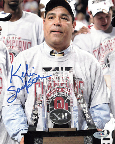 Kelvin Sampson Signed 8x10 photo PSA/DNA Oklahoma Sooners Autographed