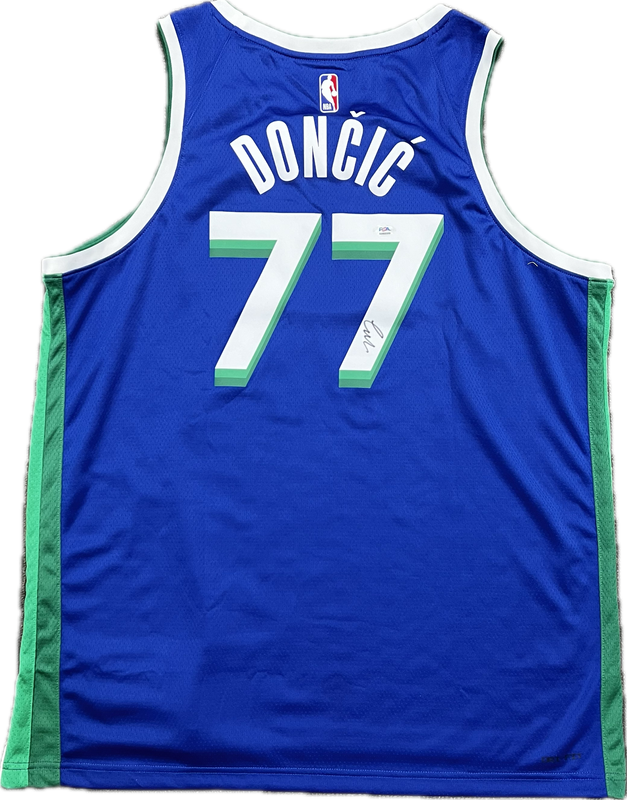 Luka Doncic Signed Jersey PSA/DNA Auto Grade 10 Dallas Mavericks Autographed