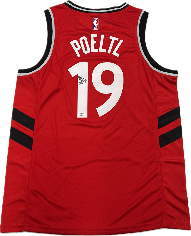 Jakob Poeltl signed jersey PSA/DNA Toronto Raptors Autographed