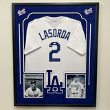 Tommy Lasorda Signed Custom Framed Jersey Los Angeles Dodgers
