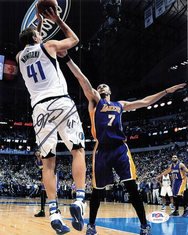 Dirk Nowitzki signed 8x10 photo PSA/DNA Dallas Mavericks Autographed