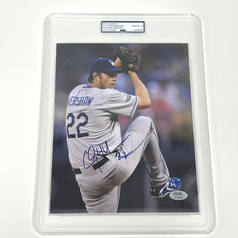 Clayton Kershaw signed 8x10 photo PSA/DNA AUTO 10 Slabbed Los Angeles Dodgers Autographed